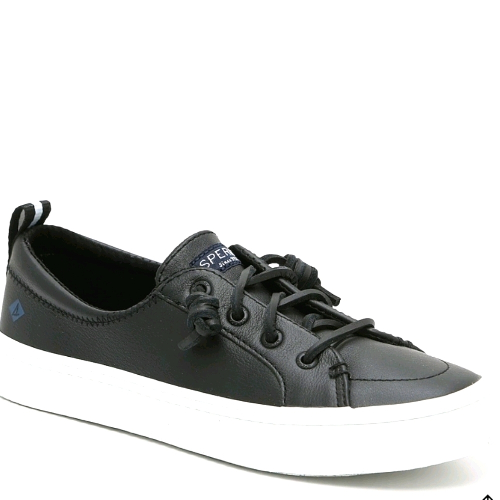 **SOLD** NWB Sperry Black Leather Crest Vibe Sneakers, 7.5